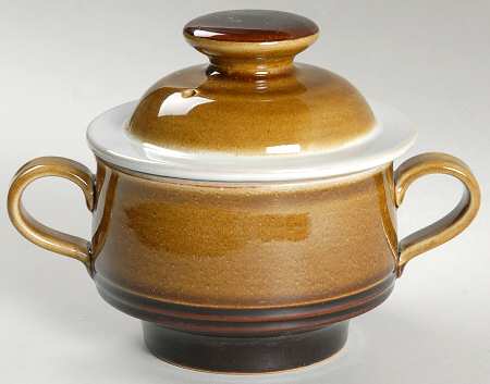 Painter's Palette Brown Individual Casserole & Lid