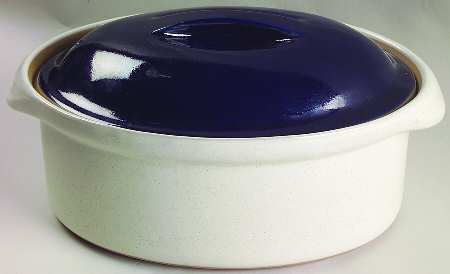 Potpourri Blue 3 Quart Oval Covered Casserole