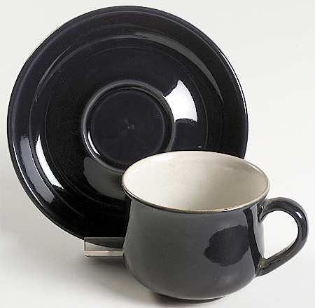 Potpourri Blue Flat Cup & Saucer Set