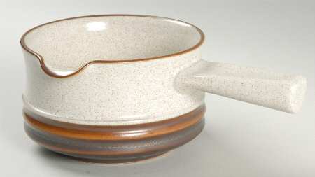 Potter's Wheel Rust Red Round Gravy Boat
