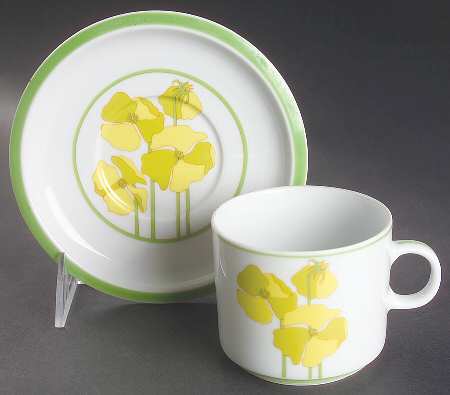 Quadrille Flat Cup & Saucer Set