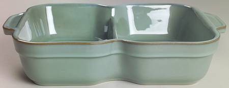 Regency Green Rectangular Divided Vegetable Bowl