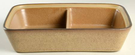 Romany Brown Rectangular Covered Divided Vegetable No Lid