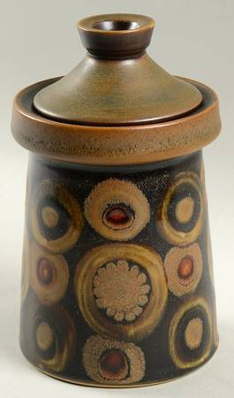 Samarkand Brown Small Canister & Lid