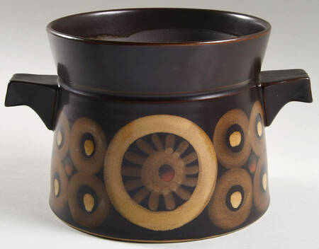 Samarkand Brown 2 Qt Round Covered Casserole No Lid