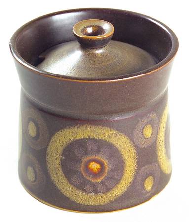 Samarkand Brown Mini Sugar Bowl & Lid
