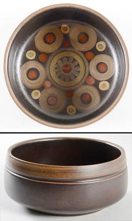 Samarkand Brown 7" Round Vegetable Bowl