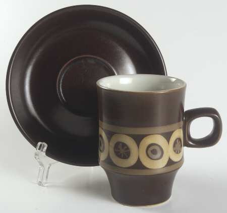Samarkand Brown Chocolate Cup & Saucer Set