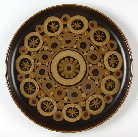 Samarkand Brown 14" Chop Plate (Round Platter)