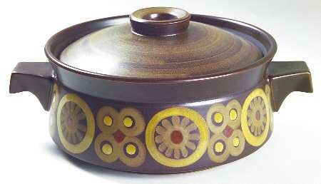 Samarkand Brown 1.75 Qt Round Covered Casserole