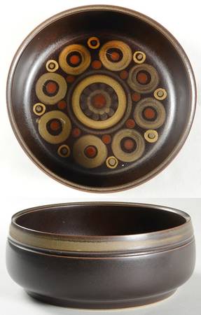 Samarkand Brown 8" Round Vegetable Bowl