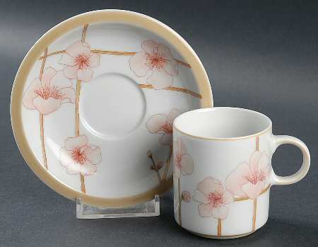 Tiger Lily Flat Demitasse Cup & Saucer Set
