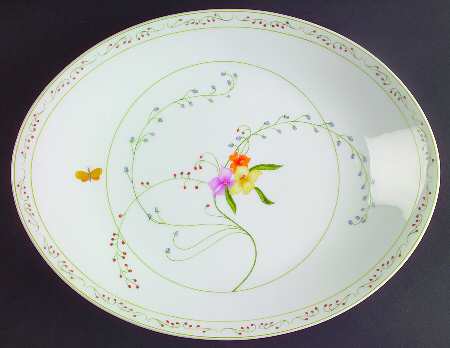 Wild Bouquet 13" Oval Serving Platter