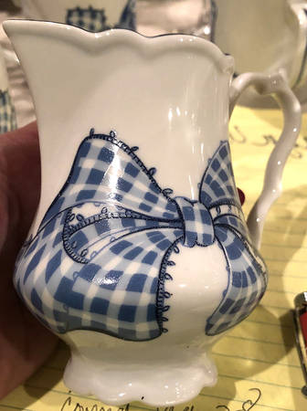 Blue Gingham Creamer