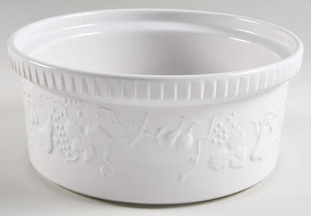 California (Blanc De Blanc) 4 Quart Round Casserole No Lid