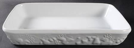 California (Blanc De Blanc) 13"  Rectangular Baker