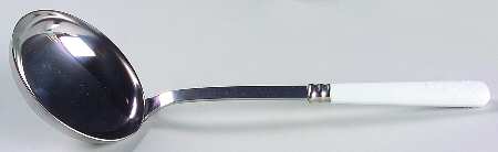 California (Blanc De Blanc) Metal Soup Ladle with Plastic Handle