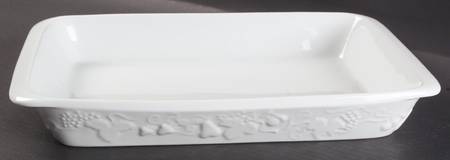 California (Blanc De Blanc) 14" Rectangular Baker