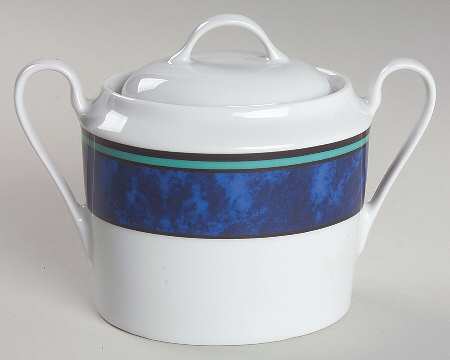 Cordoba Blue Sugar Bowl & Lid