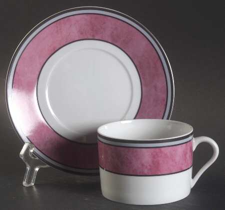 Cordoba Fuschia Flat Cup & Saucer Set