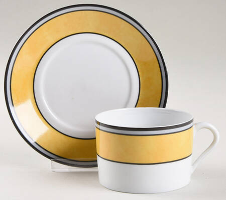 Cordoba Yellow Flat Cup & Saucer Set