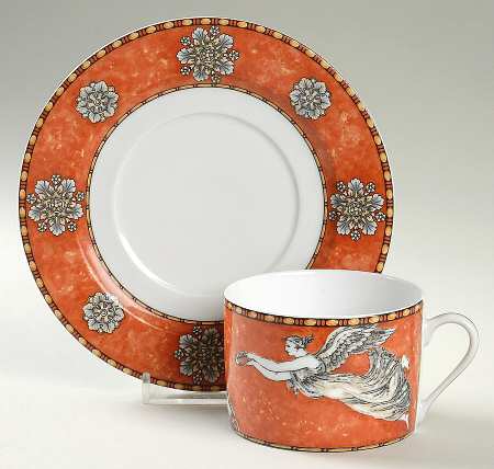 Florian Flat Cup & Saucer Set