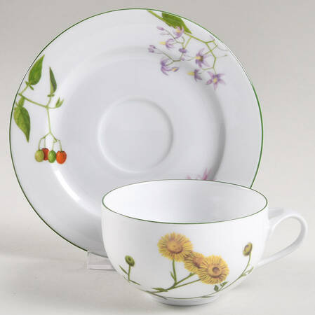Fleurs Sauvage Footed Cup & Saucer Set