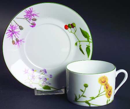 Fleurs Sauvage Flat Cup & Saucer Set