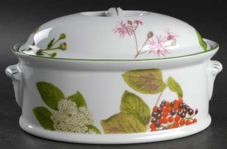 Fleurs Sauvage 1.75 Quart Oval Covered Casserole