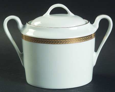 Laurel Gold Sugar Bowl & Lid