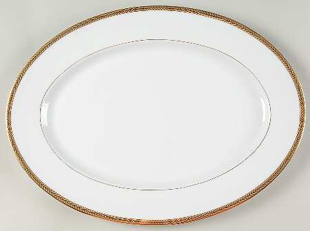 Laurel Gold 15" Oval Serving Platter
