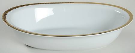 Laurel Gold 10" Oval Vegetable Bowl