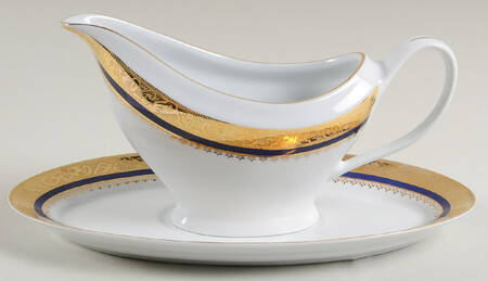 Marquis Blue Gravy Boat & Underplate
