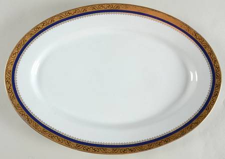 Marquis Blue 16" Oval Serving Platter
