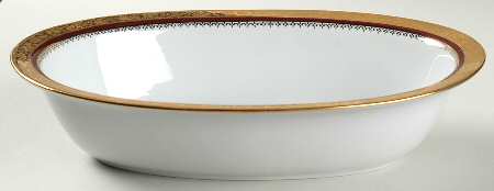 Marquis Red 10" Oval Vegetable Bowl