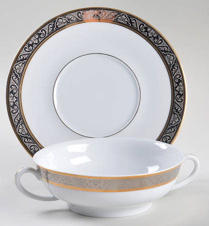 Orleans Flat Cream Soup Bowl & Saucer Set