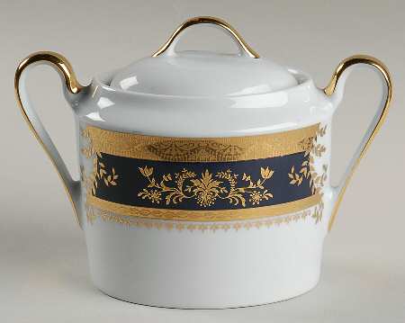 Orsay Cobalt Blue Sugar Bowl & Lid