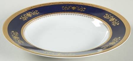 Orsay Cobalt Blue Rim Soup Bowl