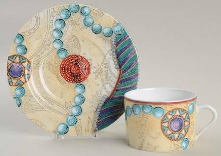 Reves D'Orient Flat Cup & Saucer Set