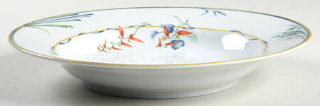 Roses of Porcelain 10" Individual Pasta Bowl by Philippe Deshoulieres