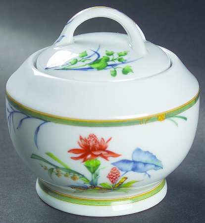 Roses of Porcelain Sugar Bowl & Lid