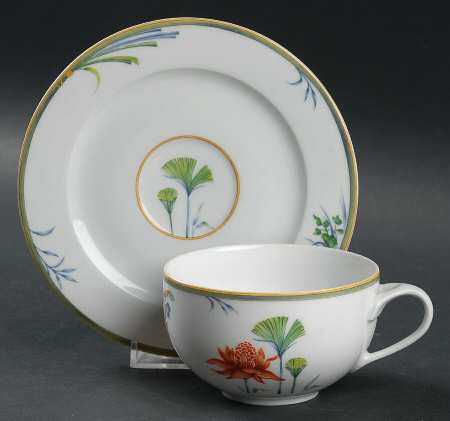 Roses of Porcelain Flat Cup & Saucer Set
