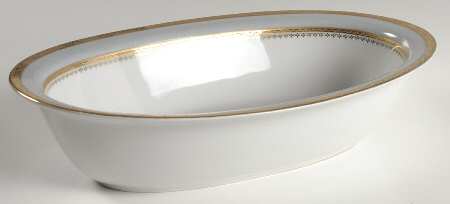 Samarcande Light Blue 10" Oval Vegetable Bowl