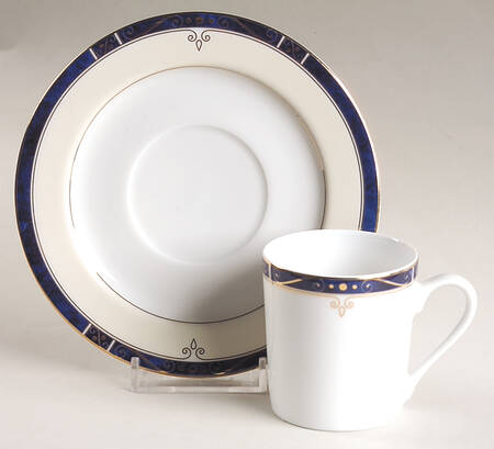 Scala Blue Flat Demitasse Cup & Saucer Set