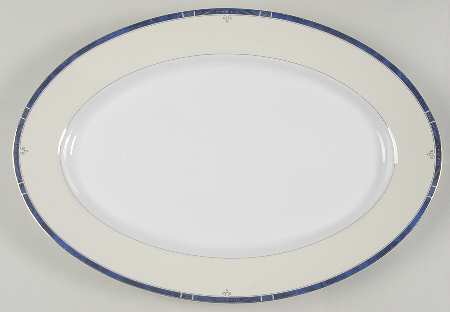 Scala Blue 16" Oval Serving Platter