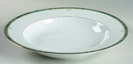 Scala Green Rim Soup Bowl
