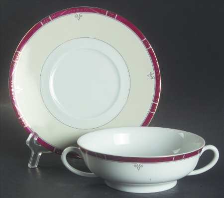 Scala Rubis Flat Cream Soup Bowl & Saucer Set