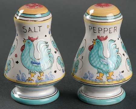 Green Rooster (Orvieto) Salt & Pepper Set
