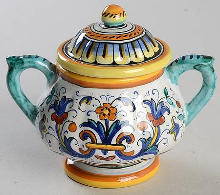Deruta Sugar Bowl & Lid