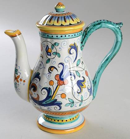 Deruta Mini Coffee Pot & Lid